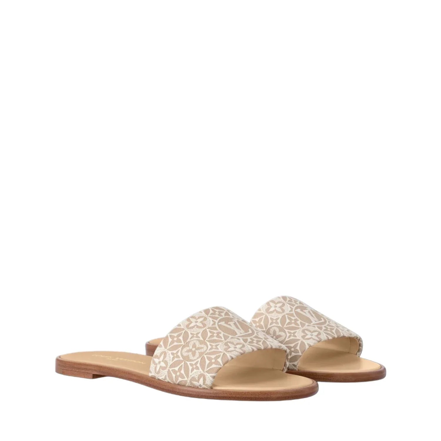 LV EMBROIDERY FLAT SLIPPERS
