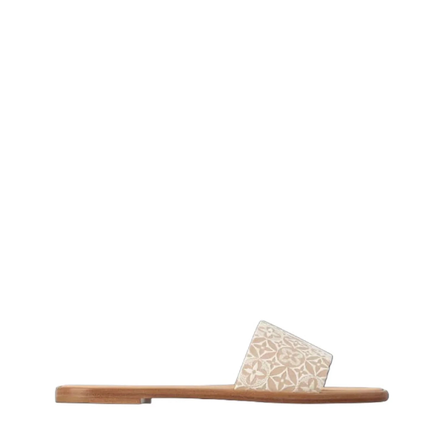 LV EMBROIDERY FLAT SLIPPERS